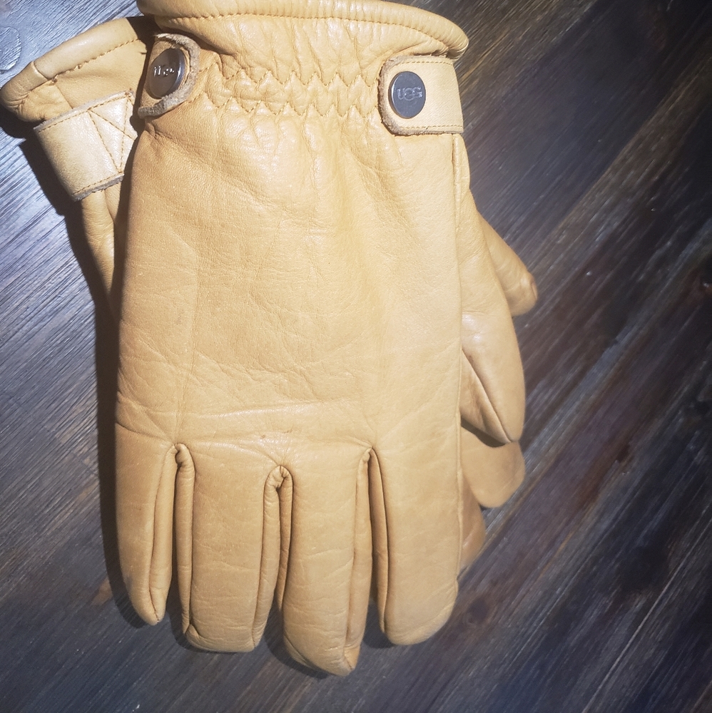 UGG leather winter gloves